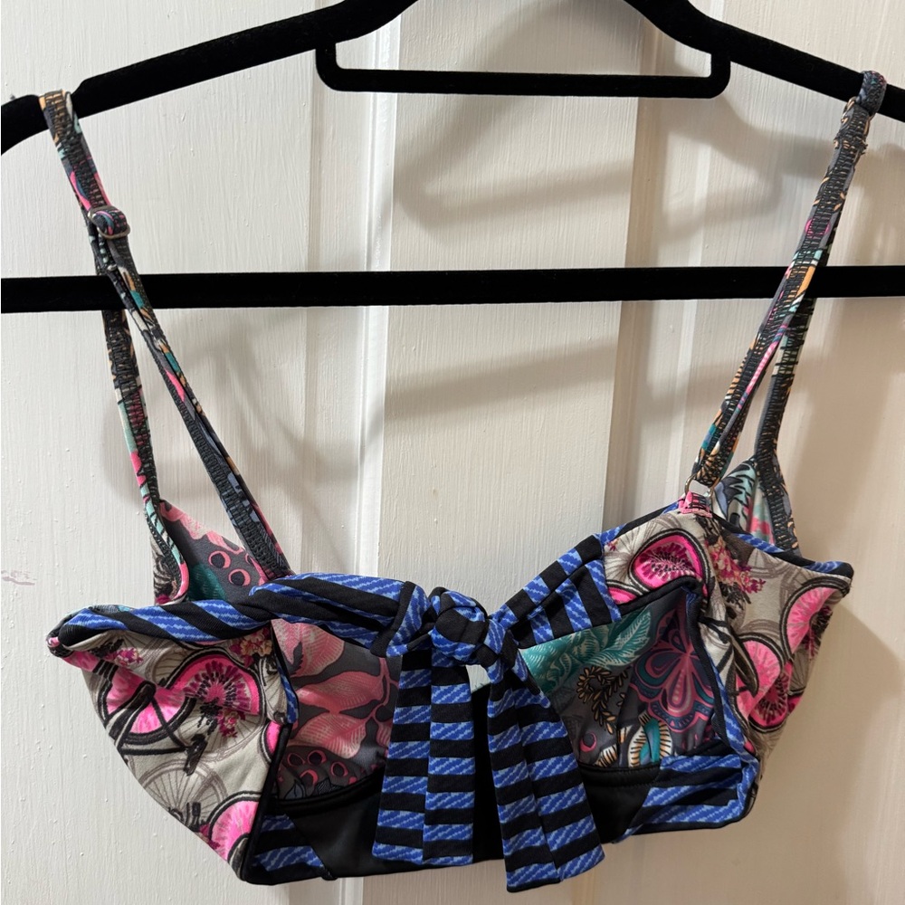 Colorful Patterned Bikini Top